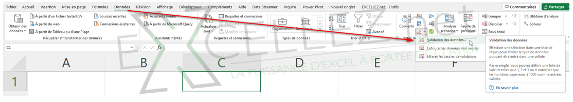 Apprendre Mettre En Place La Validation De Saisie Avec Excel